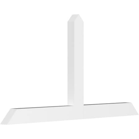 Ekena Millwork Portland Architectural Grade PVC Gable Bracket, 84"W x 45 1/2"H x 4"D x 6"F, 13/12 Pitch GBP084X46X0406POR00